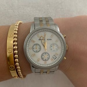 Two tone silver/gold Michael Kors watch